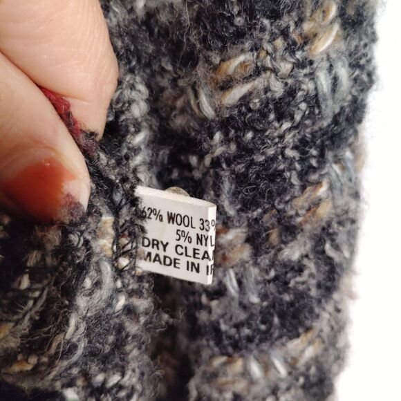 WEAVE OF THE IRISH made in Ireland Women’s size M Wool Coat Button Collar - Picture 5 of 7